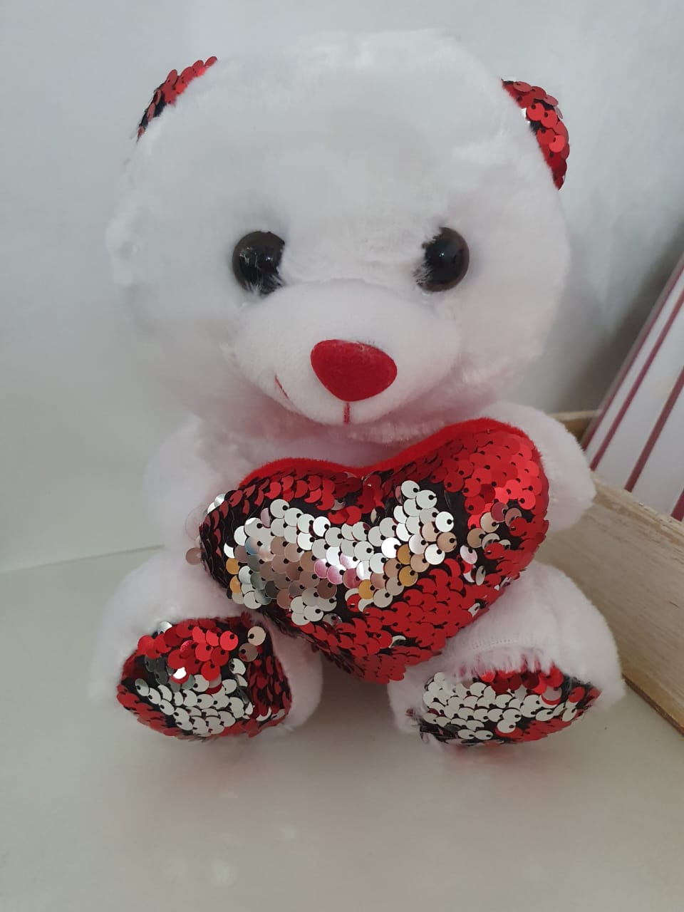 Red heart teddy